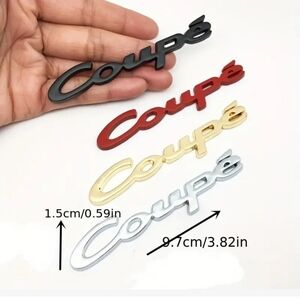 1 Metal Coupe car badge emblem